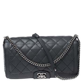 مملوكة مسبقًا Chanel Black Quilted Leather Elegant CC Flap Bag