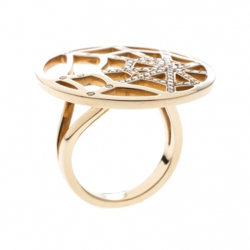 Pre Owned Chaumet Catch Me If You Love Me Diamond 18K Yellow Gold Ring