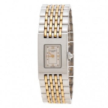 Pre Owned Chaumet Cream Stainless Steel Khesis 121 Women's Wristwatch 19 mm