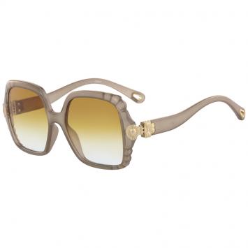Pre Owned Chloe Light Brown CE746S Square Sunglasses