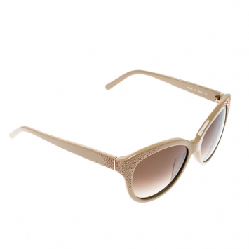 Pre Owned Chloe Beige/Brown Gradient CE627S Cat Eye Sunglasses