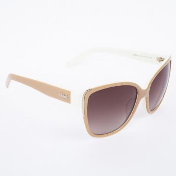 Pre Owned Chloe Beige and White 601S Cat Eye Women's Sunglasses