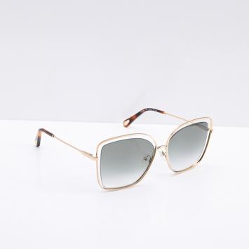 Pre Owned Chloe Gold Square Gradient Women's Sunglasses