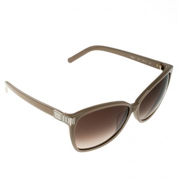 Pre Owned Chloe Beige/Brown Gradient CE604S Square Sunglasses