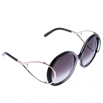 Pre Owned Chloe Silver/Grey Jackson Oversize Sunglasses