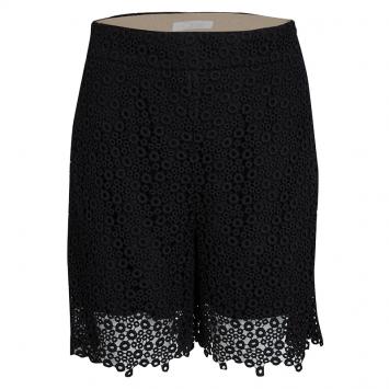 Pre Owned Chloe Black Lace High Waist Shorts S