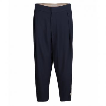 Pre Owned Chloe Navy Blue High Waist Arrow Embellished Pants M