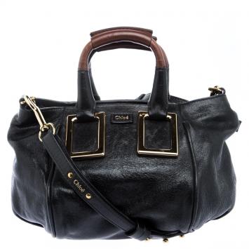 Pre Owned Chloe Black Leather Ethel Satchel