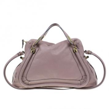 Pre Owned Chloe Mauve Leather Large Paraty