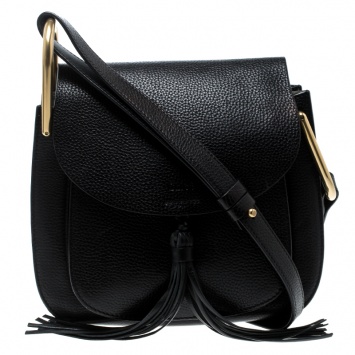 Pre Owned Chloe Black Leather Medium Hudson Shoulder Bag