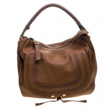 Pre Owned Chloe Brown Leather Large Marcie Hobo