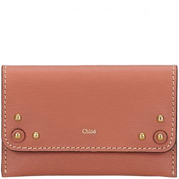 Pre Owned Chloe Pink Leather Card Holder