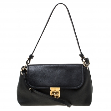 Pre Owned Chloe Black Leather Elsie Shoulder Bag