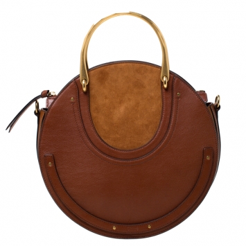 Pre Owned Chloe Tan Leather and Suede Pixie Shoulder Bag
