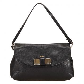 Pre Owned Chloe Black Leather Lily Shoulder Bag