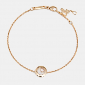 Pre Owned Chopard Happy Diamond 18k Yellow Gold Bracelet