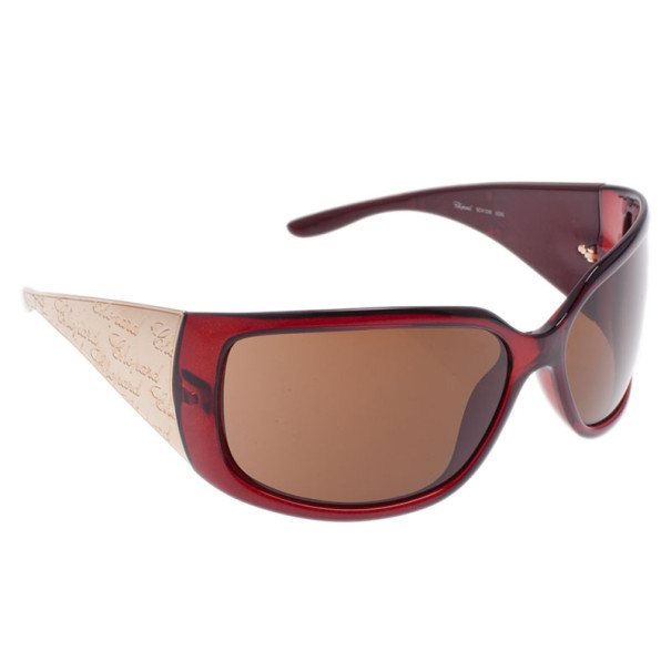 Chopard Gold Monogram Shield Sunglasses
