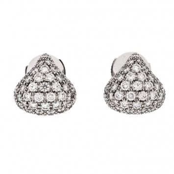 Pre Owned Chopard Diamond 18k White Gold Stud Earrings