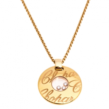 Pre Owned Chopard Chopardissimo Diamond 18K Rose Gold Pendant Necklace
