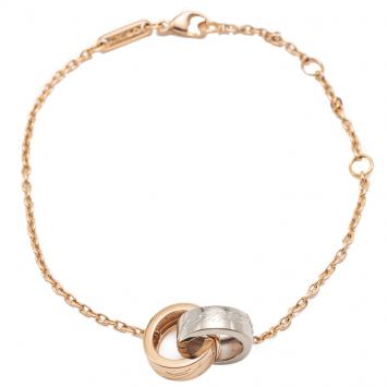 Pre Owned Chopard White & Rose Gold Chopardissimo Bracelet
