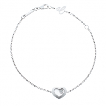 Pre Owned Chopard Happy Diamonds Icon Heart 18K White Gold Bracelet