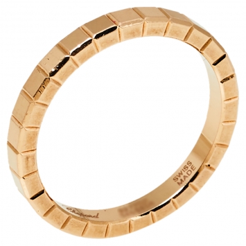 Pre Owned Chopard Ice Cube Pure 18K Rose Gold Ring Size 52