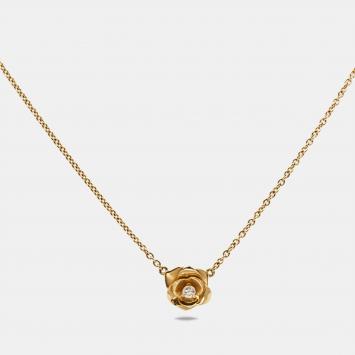 Pre Owned Piaget Rose Diamond 18k Rose Gold Pendant Necklace