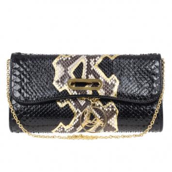 Pre Owned Christian Louboutin Python Riviera Clutch