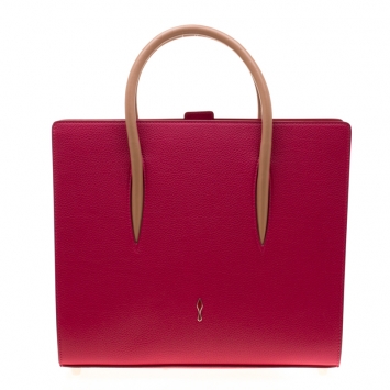 Pre Owned Christian Louboutin Pink Leather Paloma Tote