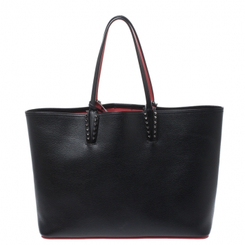 Pre Owned Christian Louboutin Black Leather Cabata Tote