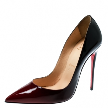Pre Owned Christian Louboutin Two Tone Patent Leather So Kate Pointed Toe Pumps Size 38.5