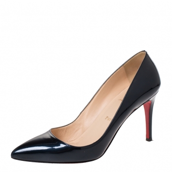 مملوكة مسبقًا Christian Louboutin Black Patent Leather Pigalle Follies Pumps Size 40