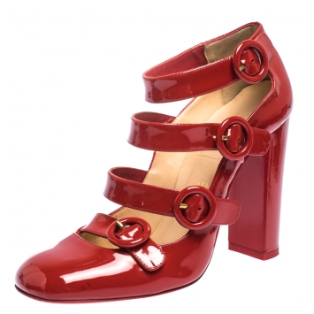 مملوكة مسبقًا Christian Louboutin Red Patent Leather Mistiroir Pumps Size 37