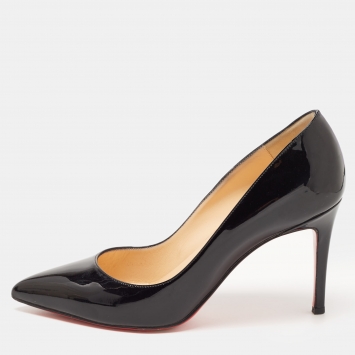 Pre Owned Christian Louboutin Black Patent So Kate Pumps Size 39