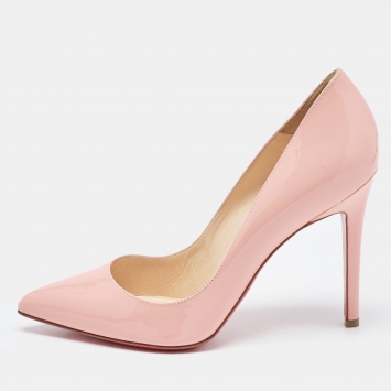 Pre Owned Christian Louboutin Pink Patent Leather Pigalle Pumps Size 37
