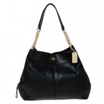 Pre Owned Coach Black Leather Lexy Shoulder Bag