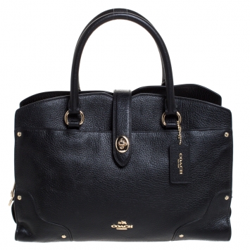 Pre Owned Coach Black Leather Mercer Satchel