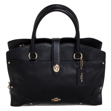 Pre Owned Coach Black Leather Mercer Satchel