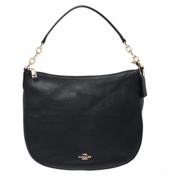 Pre Owned Coach Black Leather Chelsea 32 Hobo