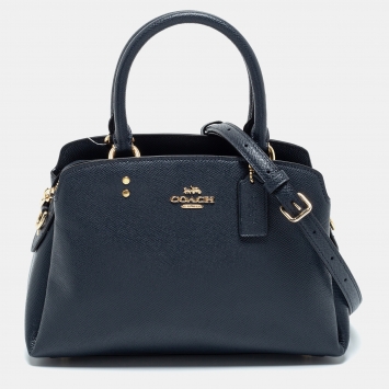 مملوكة مسبقًا Coach Blue Leather Mini Lillie Carryall Satchel