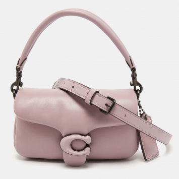 Pre Owned Coach Lilac Leather Tabby Pillow 18 Shoulder Bag
