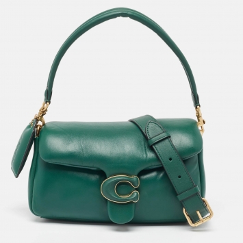 Coach Green Leather Pillow Tabby 26 Shoulder Bag