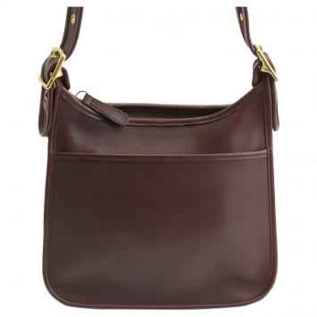 Pre Owned Coach Bordeaux Leather Classic Legacy Zip Shoulder Bag