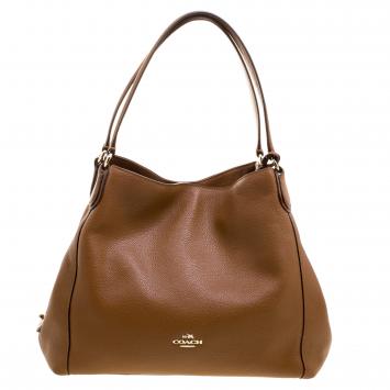 Pre Owned Coach Brown Leather Edie Shoulder Bag