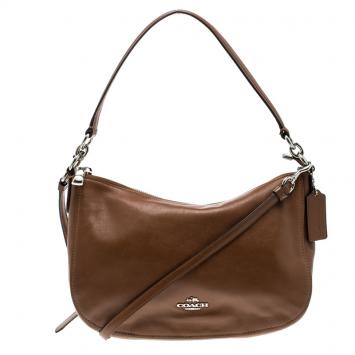 Pre Owned Coach Brown Leather Nomad Crossbody Bag