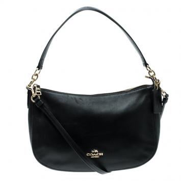 Pre Owned Coach Black Leather Chelsea Crossbody Bag
