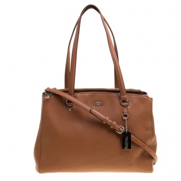 Pre Owned Coach Brown Leather Kelsey Tote