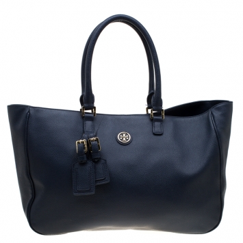Pre Owned Tory Burch Black Leather Roslyn Tote
