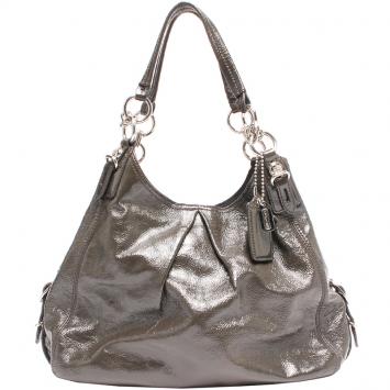 Pre Owned Coach Dark Green Leather Maggie Shoulder Bag