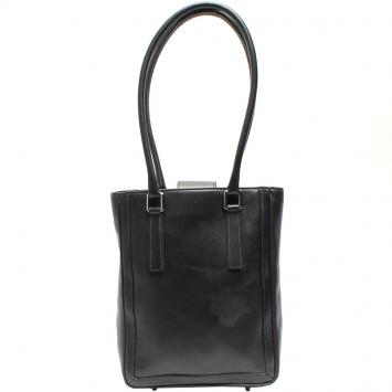 Pre Owned Coach Black Leather Bucket Tote Bag
